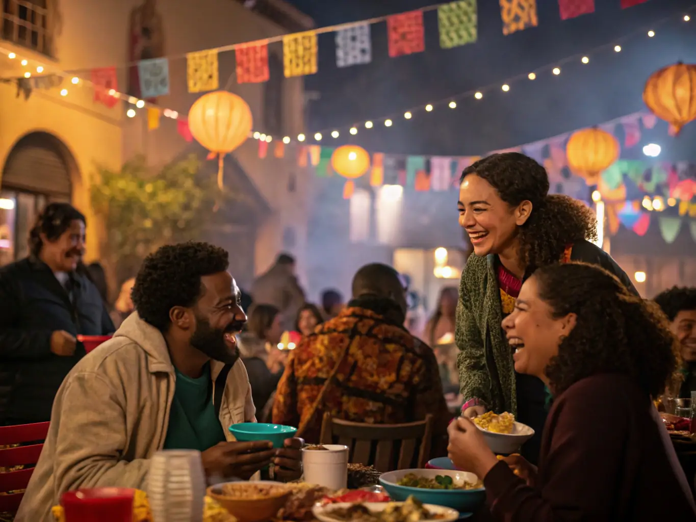 A vibrant scene from one of the club's social gatherings, showcasing members enjoying music, food, and camaraderie.